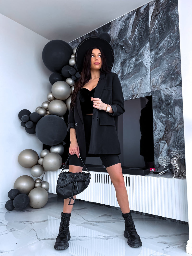 Oversize, klasiska žakete - MELNA PRE-ORDER